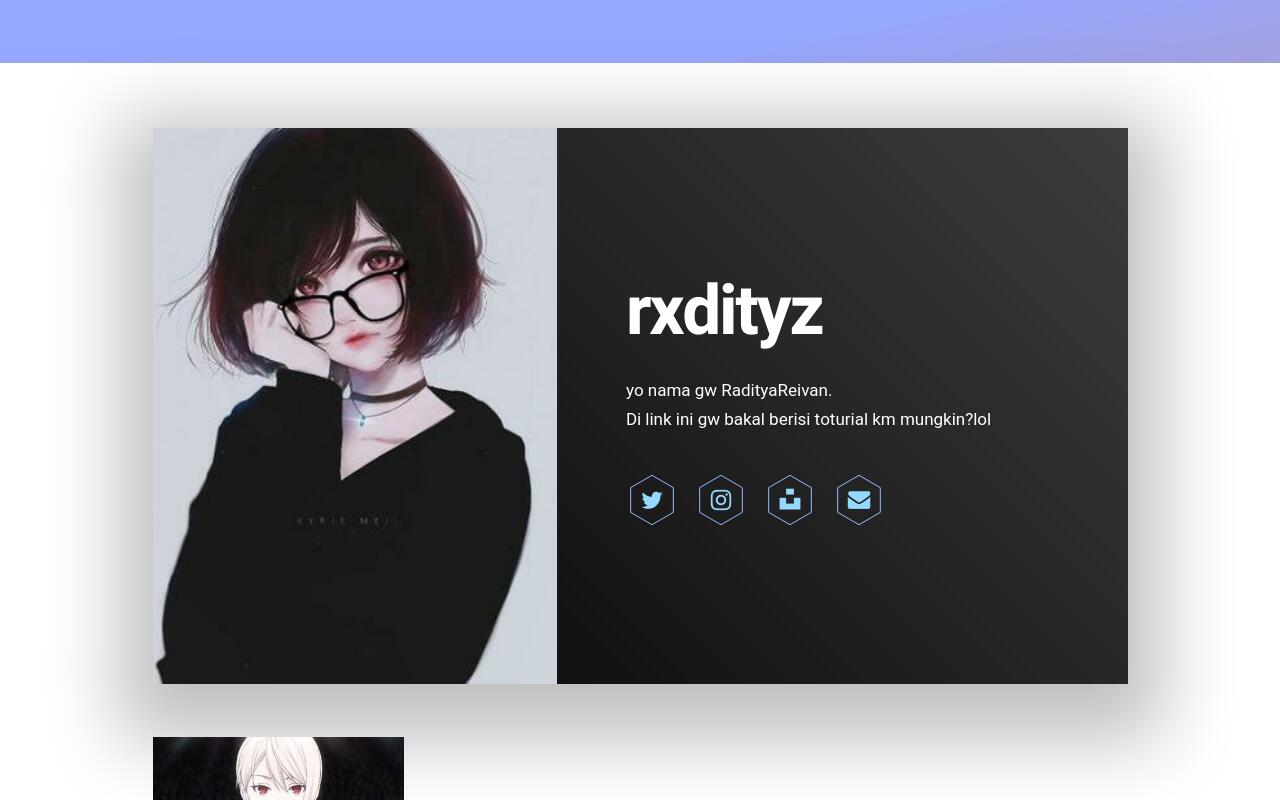 Carrd profile picture for @radit